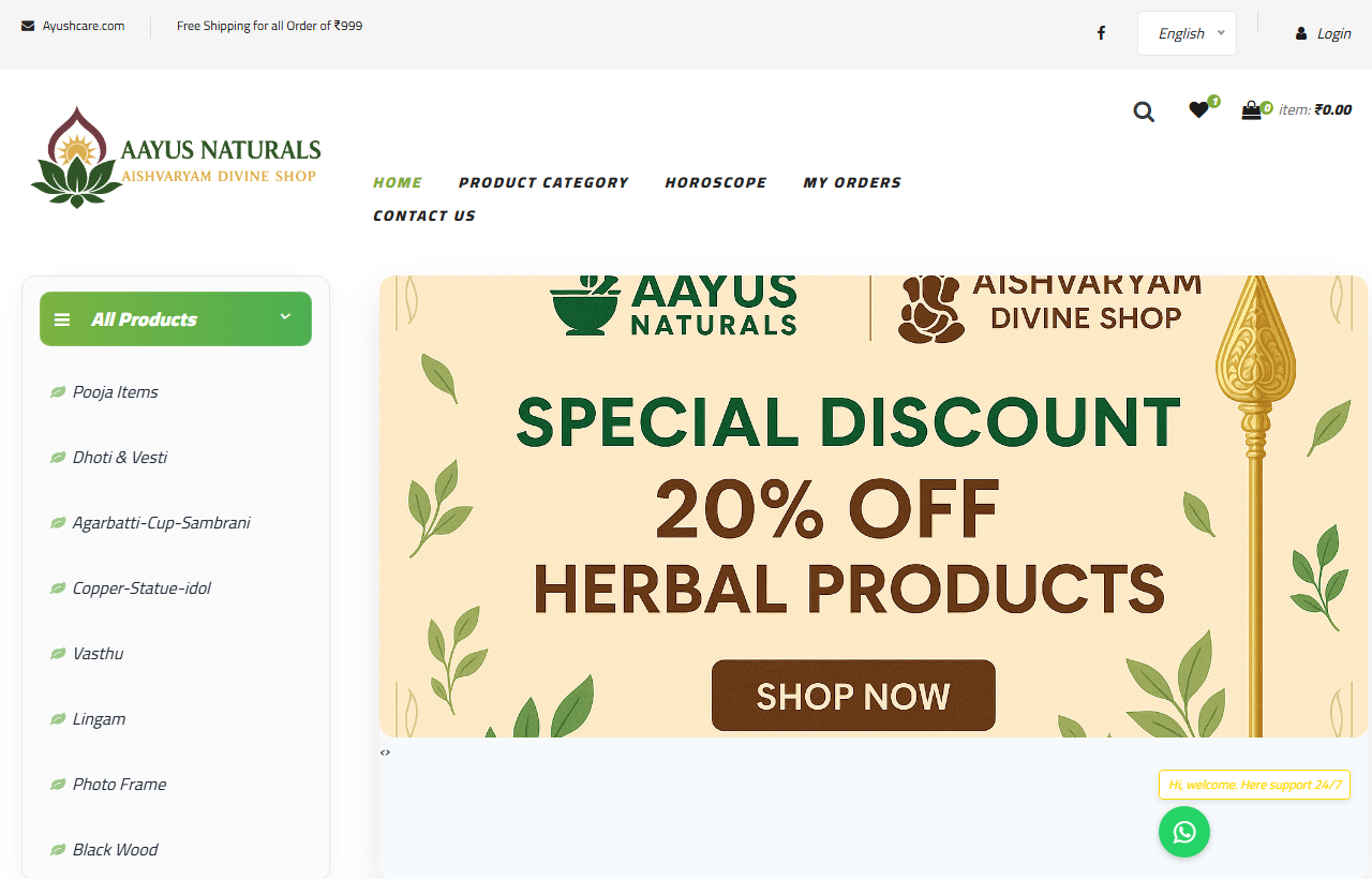 Aayush Ayurvedic store preview